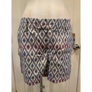 Level 99 Trijo Multicolor Geometric Patterned Shorts, Size 28